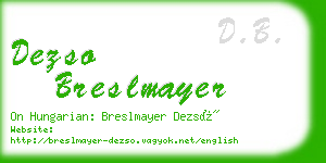 dezso breslmayer business card